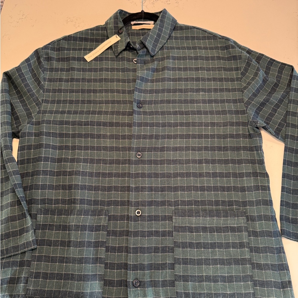 Zara plaid fleece button down shacket NWT